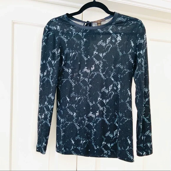 Louis Vuitton blue black long sleeved top XS - Picture 9 of 16